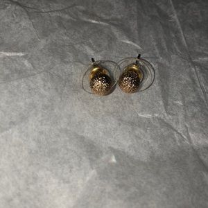 Faux diamond and gold earrings